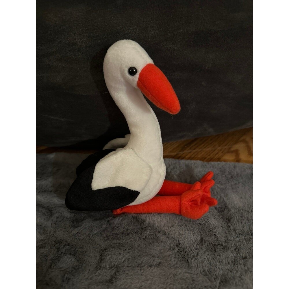 Stilts The Stork TY beanie Baby NWT 1998 bird